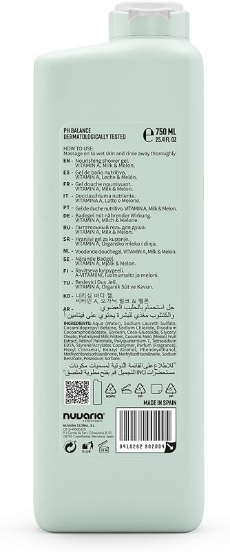 Dicora gel de banho urban fit vitamina a leite e melão 750 ml