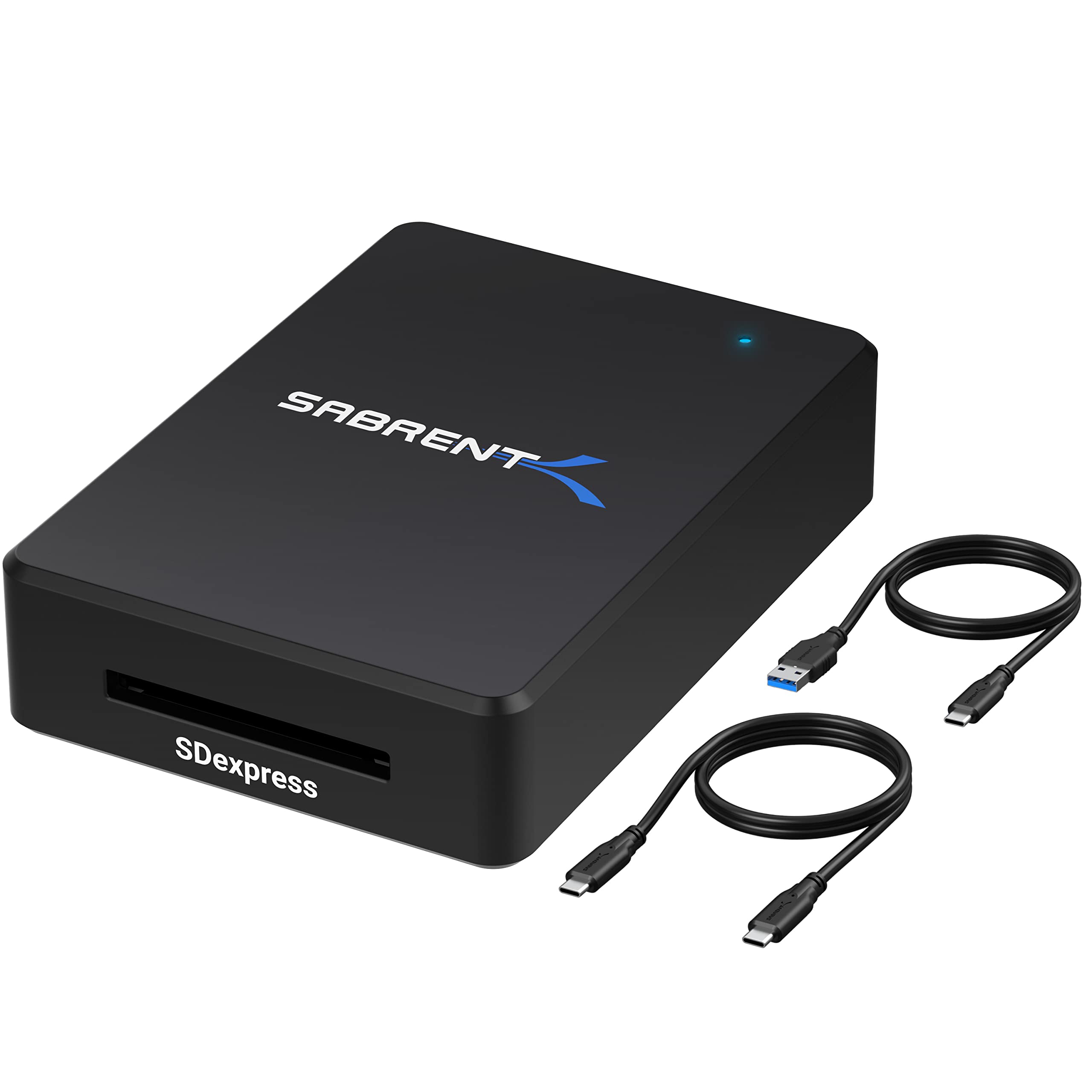 SABRENT SD Express 7.1 USB C Card Reader, USB 3.2 External Memory Card Reader high speed Data transfer 985 MBps, SD-Express adapter compatible with V90, V60, V30, UHS-II, UHS I, SD Cards (CR-SDX7)