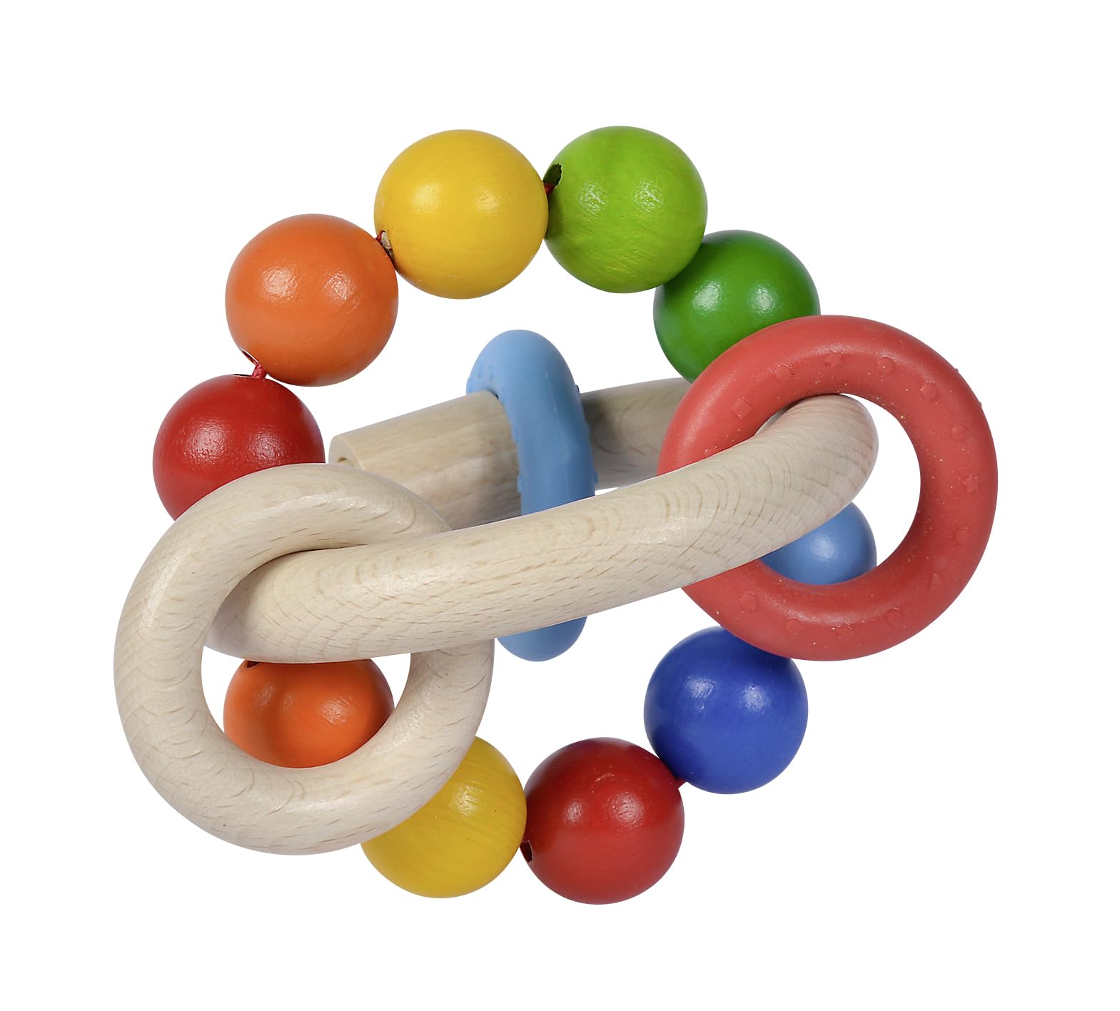 Eichhorn 100017040 Baby 3D Grasping Toy 9.5 x 9 cm FSC 100% Certified Beech Wood