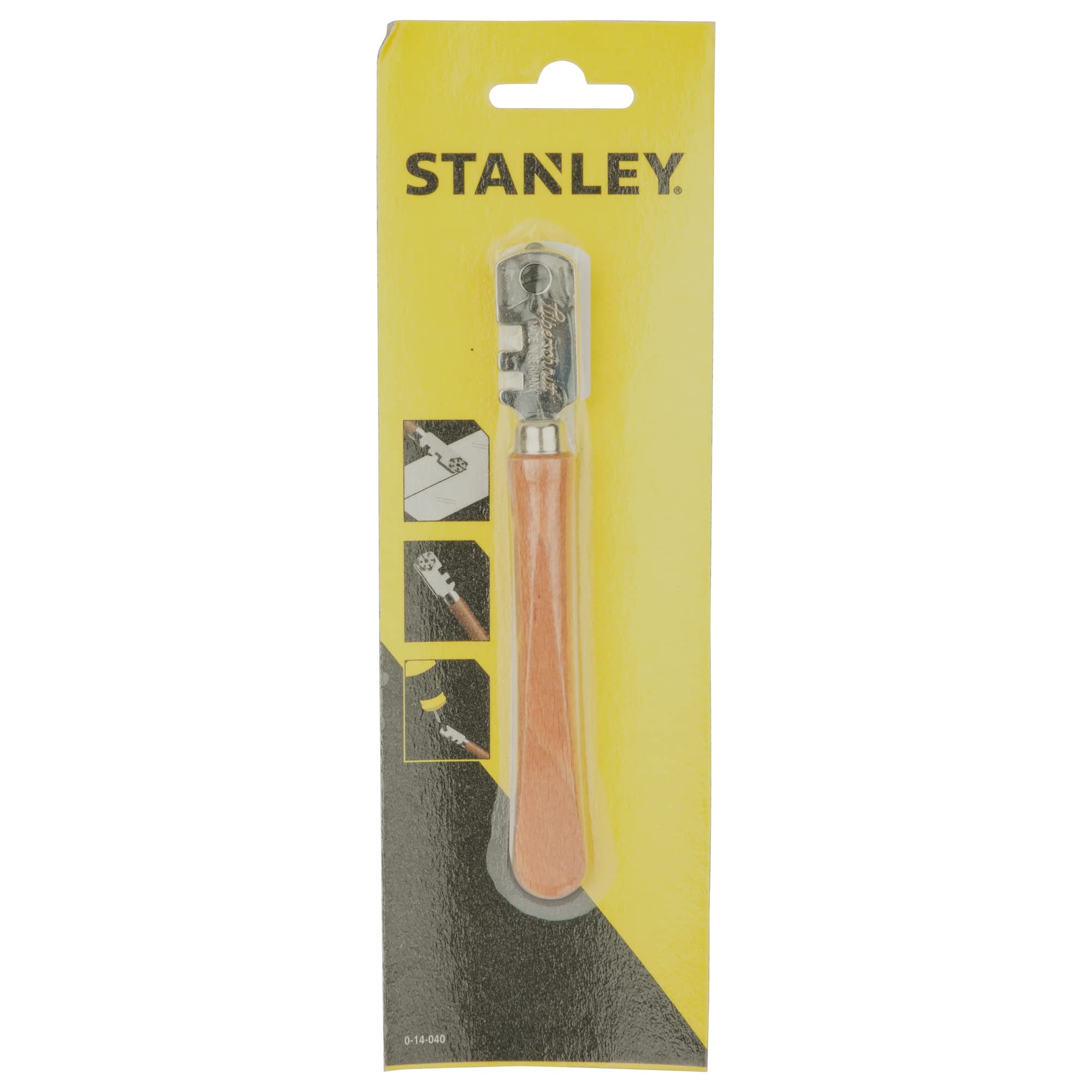Stanley 0-14-040 "Traditional" Glass Cutter, Silver/Brown