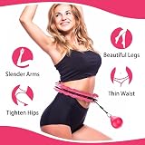 Sedol Smart Weighted Hula Hoop Gift Set – Auto-Spinning Fitness Hoop Pink view 3