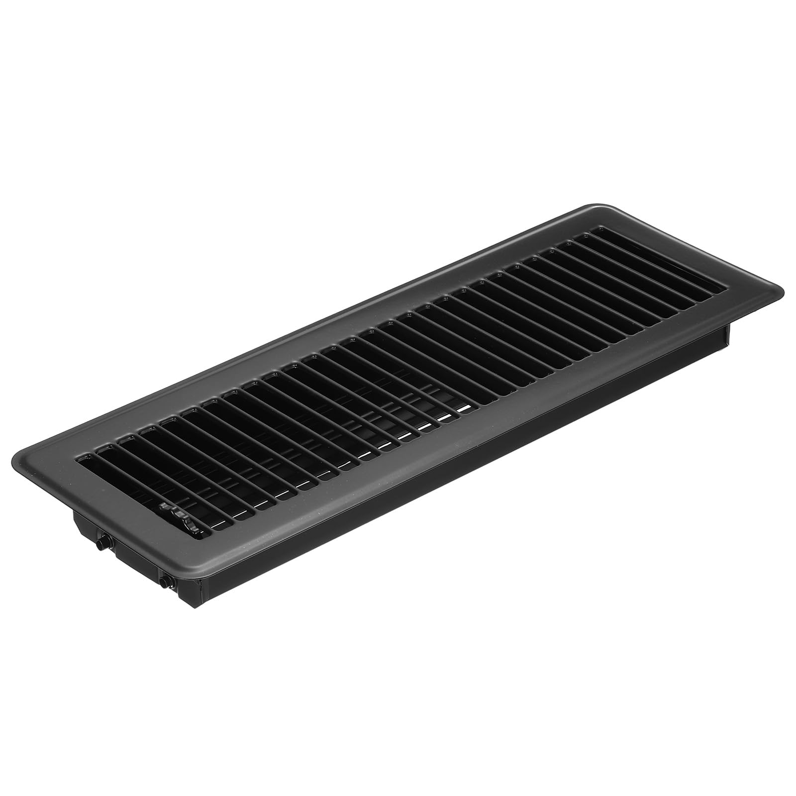 PATIKIL 14 x 4 Inch Floor Register, 1pcs Heavy Duty Air Vent Cover Steel Adjustable Decor Vents Easy Adjust Floor Grates for Sidewall Home Office, Black