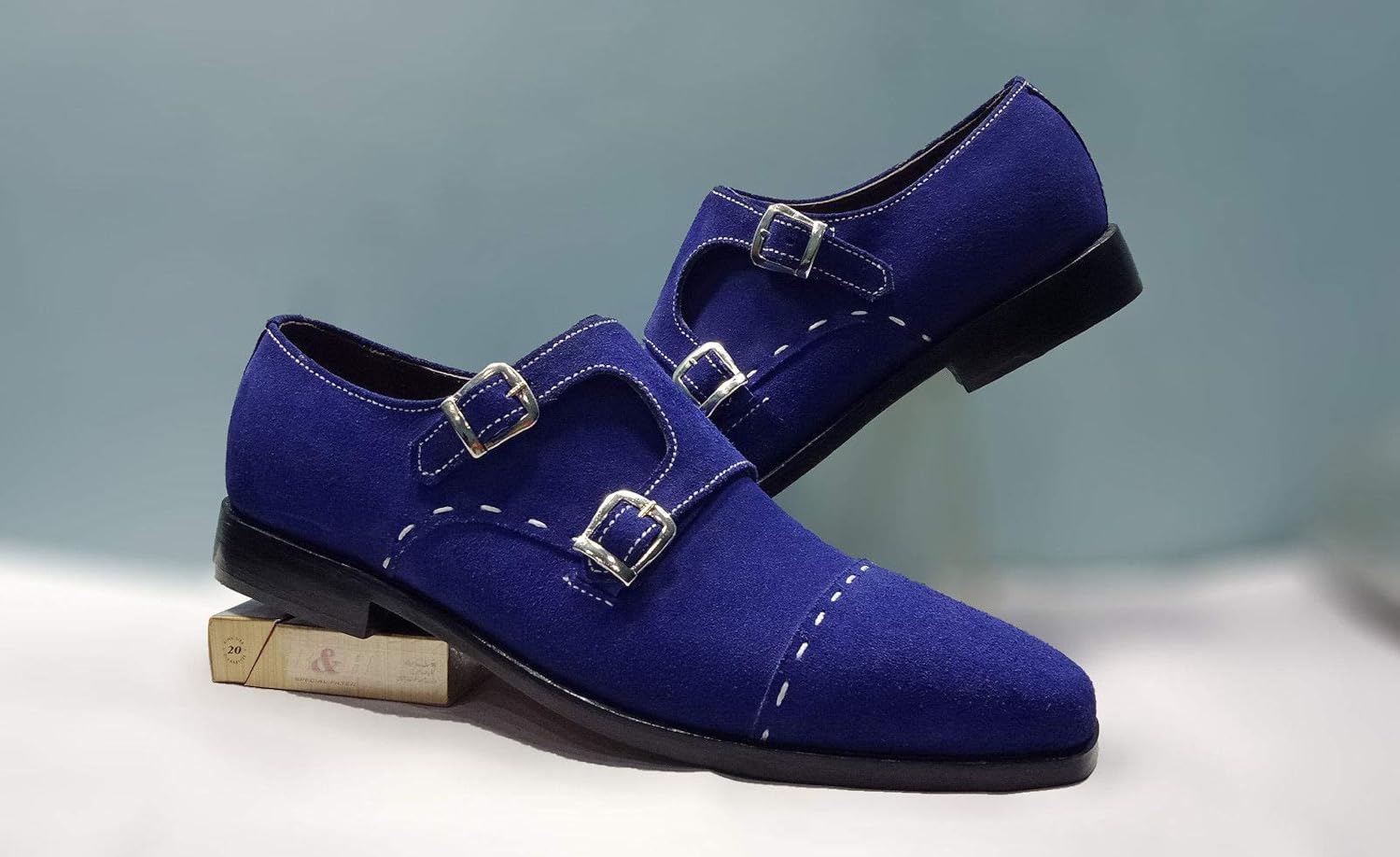 blue suede dress shoes