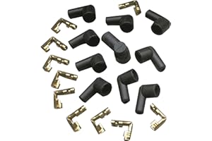 Taylor Cable 46057 Socket Style 90-Degree Distributor and Coil Spark Plug Boot and Terminal Kit, Black