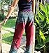 Banjamath®? Women's Smocked Waist Harem Hippie Boho Yoga Palazzo Casual Pants (M, Mandala Red)