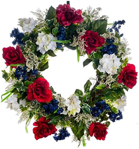Red, White and Blue Summer Wreath (26 inch)