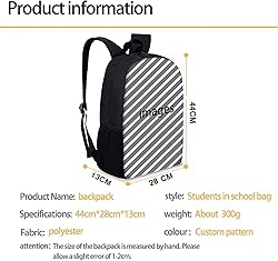 Glomenade German Shepherd Print School Bag Backpack