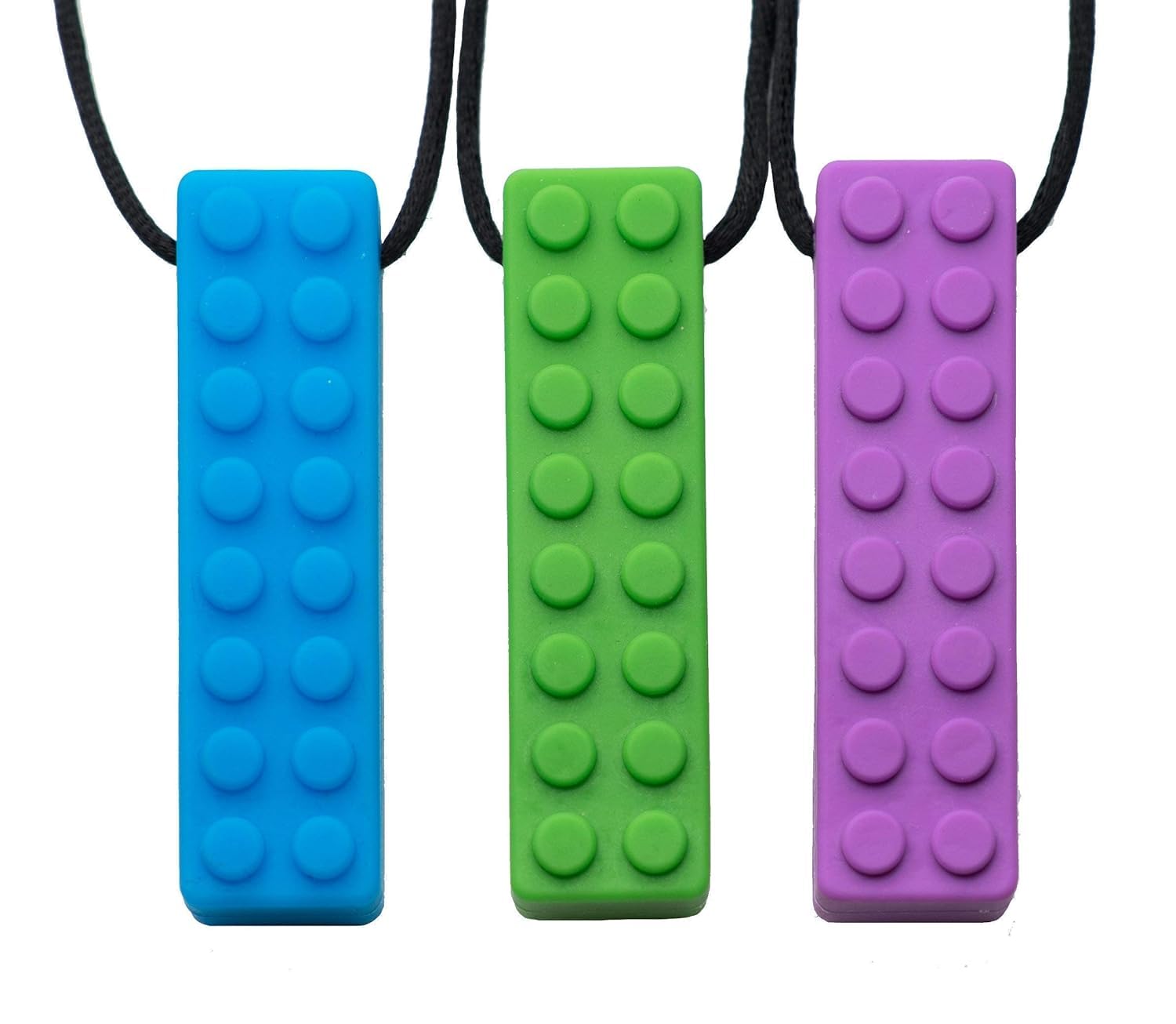 Photo 1 of Tilcare Chew Chew Sensory Necklace – Best for Kids or Adults That Like Biting or Have Autism – Perfectly Textured Silicone Chewy Toys - Chewing Pendant for Boys & Girls - Chew Necklaces (3-Pack)