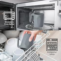 Berglander Gray Plastic Coffee Mugs Set of