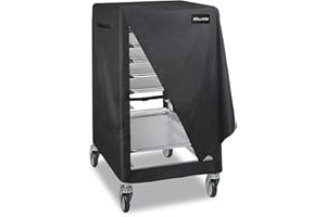 ANartcle Pan Bun Rack Cover,600D Waterproof and Dustproof Bun Rack Cover,Suitable for Commercial Bun Pan Bakery Rack - 10 Sheet,23" W x 26" D x 34" H,Black