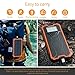 Solar Charger 15000mAh, Elzle Portable Solar Power Bank Dual USB Backup Battery Pack Charger, Outdoor Solar Phone External Battery Charger with 6 Led Flashlight for iPhone Series, Smart Phone, More
