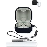 Case for Sony LinkBuds Fit Truly Wireless Noise Canceling Earbud Headphones(Model Number:WFLS910NW),Soft Protective,BOVUGAC Silicone Case Cover with Keychain & Cleaning Kit & Lanyard-Black