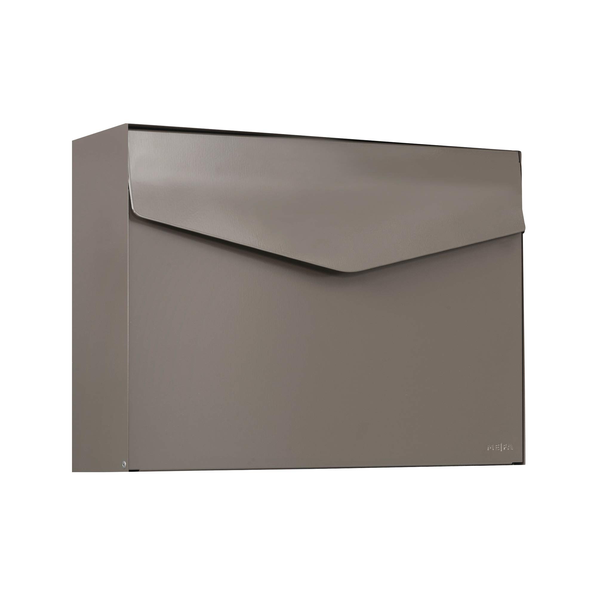 MEFA Letter 112 (Colour Beige-Grey, postbox with Security Lock, Design letterbox, Size 312 x 430 x 128 mm) 112521M