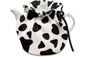 Goronwyfloyd Milk Cow Stripes Print Teapot Cozy Breakfast Warmer Decorative Dust Proof Teapot Cover with Insulation Pad to Keep Tea Warm Lightweight and Portable