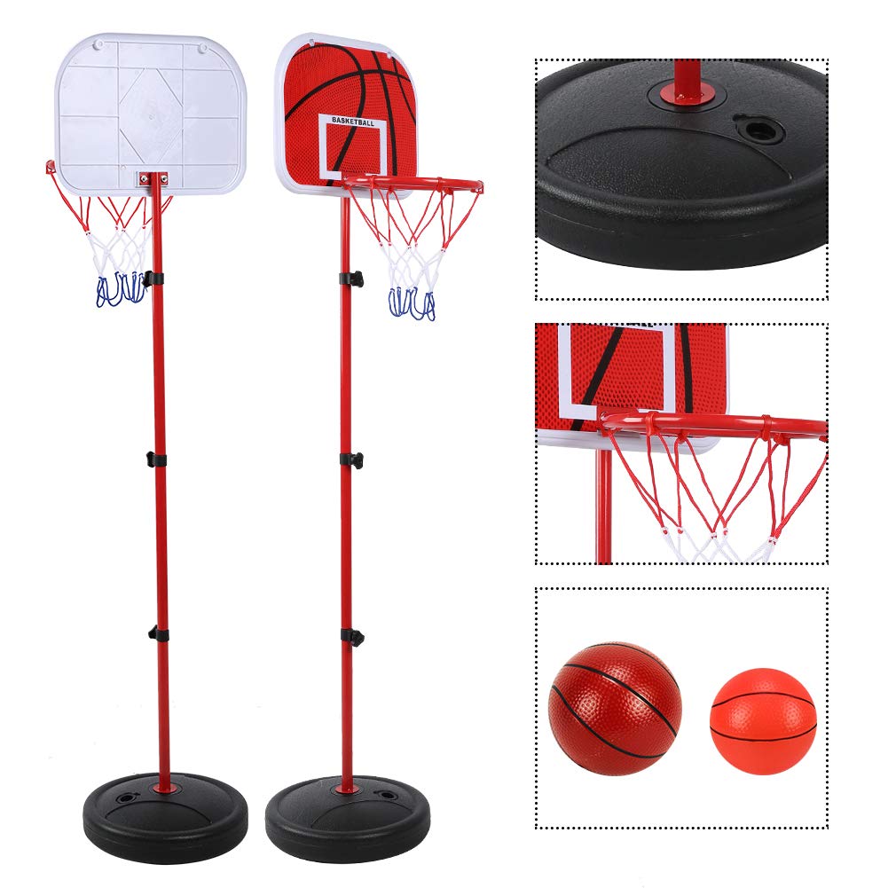 T best Aro de Baloncesto para niños 150 cm de Altura Ajustable Soporte de Baloncesto Juego de