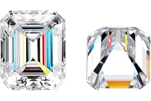 CHINALUSTER Moissanite Loose Stones Emerald Cut Gemstones White D Color VVS1 Clarity Excellent Cut for Engagement Ring Pendant Necklace Jewelry Making with Certificate