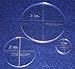 Circle Template 3 Piece Set.1,2, and 3 Inch Diameter - 1/4 Inch Thick Clear Acrylic