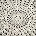 USTIDE 31.5inch White Round Handmade Crochet Sunflower Tablecloth Cotton Lace Table Doilies