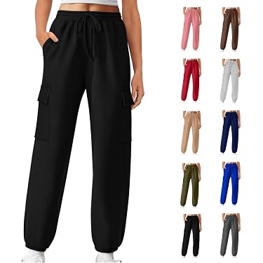 Pantalon De Jogging Femme En Coton - Taille élastique, Poches, Décontracté Pour Yoga, Fitness, Running, Tailles S à XXL - 8