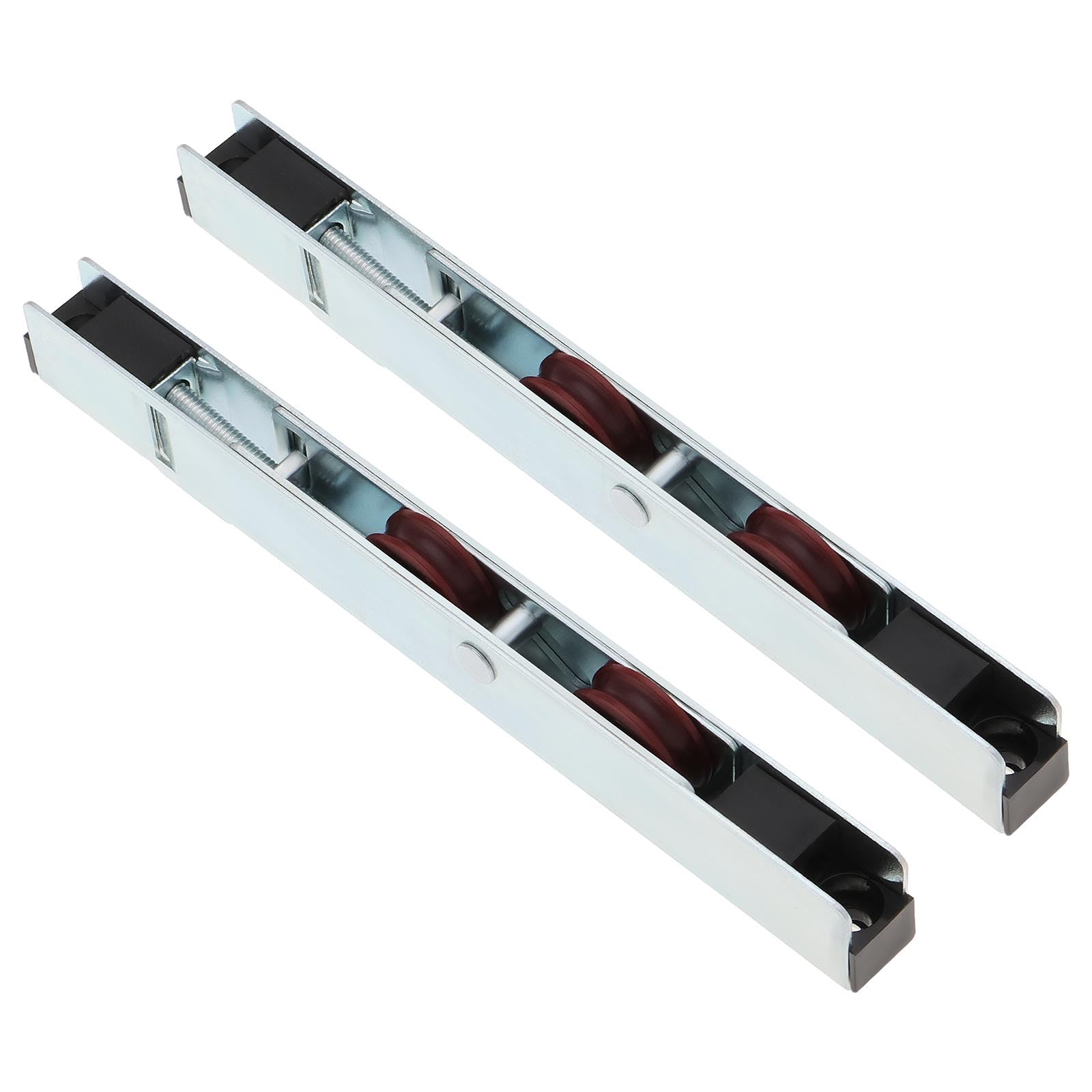 LT Easiyl 2Pcs Sliding Patio Door Rollers Sliding Door Double Pulley Stainless Steel Push Pull Door Window Pulley for UPVC Timber Aluminium Doors 160x12x20mm