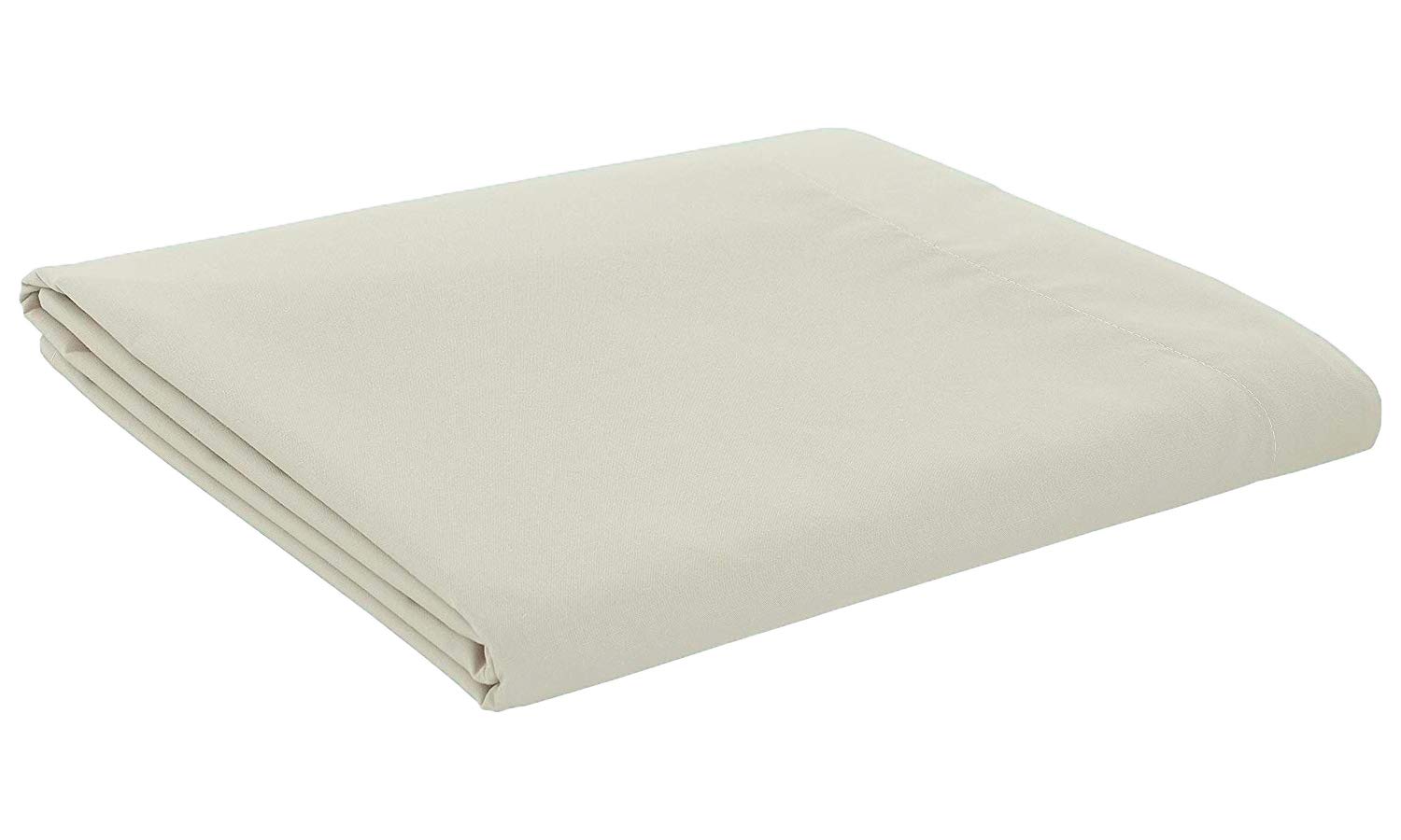 AmigoZone Easycare Pollycotton Percal Flat Sheet, King - Cream