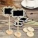 eBoot 10 Set Mini Rectangle Chalkboards Decorative Border Black Board with Stand for Message Board Signs