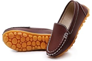 RVROVIC Kids Girls Boys Slip-on Loafers Oxford PU Leather Flats Shoes(Toddler/Little Kid)