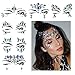 Fanme Face Gem Stickers Eyes Rhinestone Jewels Tattoo Mermaid Glitter Bindi Acrylic Crystal Body Jewelry Temporary Tattoo Fancy Makeup for Music Rave Festival Party Carnival 6 Pack (Pattern 1)