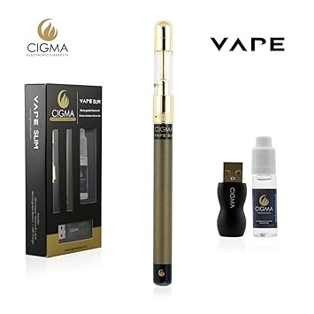 Cigma Vape | Die Kleinste und Dünnste, Auflad- und Nachfüllbare E-Zigarette der Welt | Mit 10ml E Liquid | E-Zigarette Starte