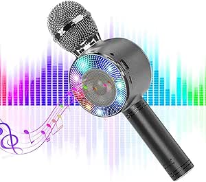 SaponinTree Micrófono Karaoke Bluetooth, 4 en1 Microfono ...