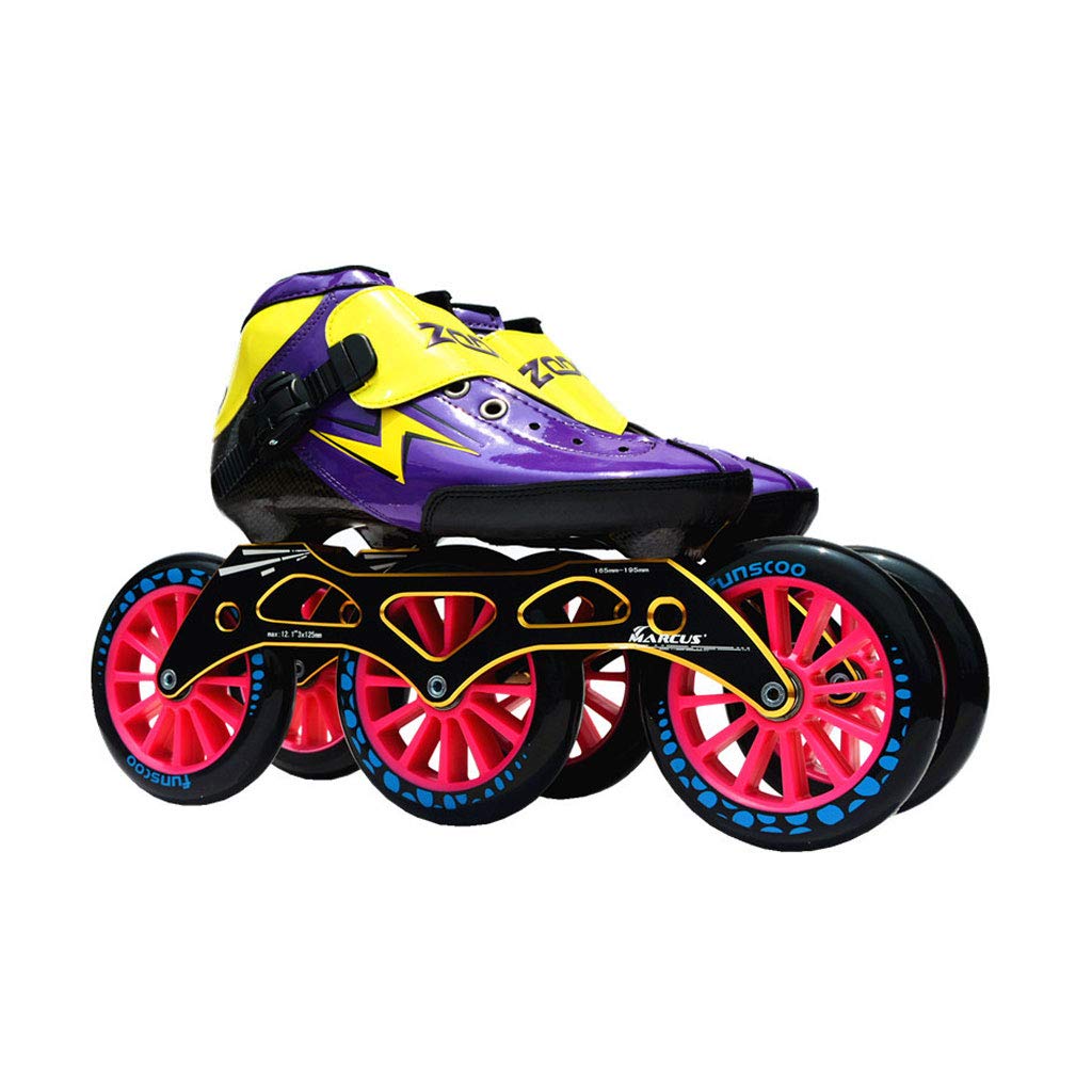 6 Uk 125mm調整可能なインラインスケート ストレートスケート靴 3色 Eu さいず 色 B07htrdym2 34 Us 22cm Green 38 Us 2 Jp 24cm 22cm Purple 2 Jp 3 Uk Eu スピードスケート靴3 34 Us Purple Ailj 3 Uk Eu 5 Jp サイズ インラインスケート お手軽価格で贈り