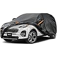 Kayme 7 Layers SUV Car Cover Custom Fit for Kia Sportage (1994-2025) Waterproof All Weather for Automobiles,Outdoor Full Cover Rain Sun UV Protection.Black