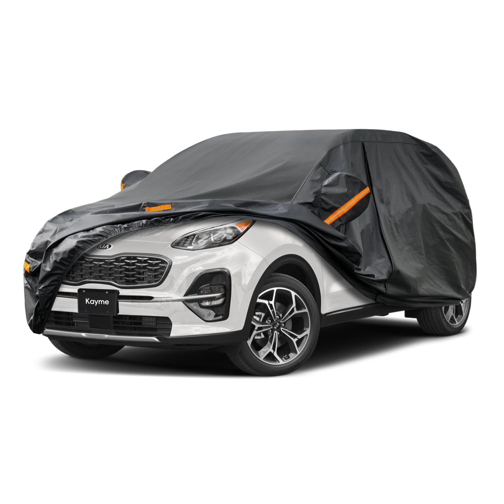 Photo 1 of Kayme 7 Layers SUV Car Cover Custom Fit for Kia Sportage (1994-2025) Waterproof All Weather for Automobiles,Outdoor Full Cover Rain Sun UV Protection.Black