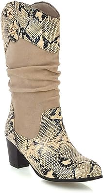 snake calf boots