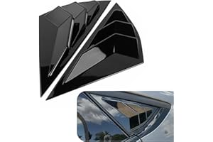 PSLER Side Scoop Louvers Cover for Mach E 2021 2022 2023 2024 2025 Window Visor Cover (Glossy Black)