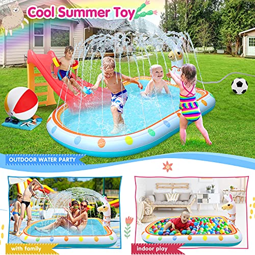 INSOON 3 in 1 Splash Pad Water Sprinkler for Kids Outdoor Play Splash Pads for Toddlers 13
