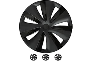 SIGLIN Tesla Model Y 2023 Wheel Covers 19 Inch 4 Pcs Rim Protector with Model S Tempest Wheel Cover Appearance ABS Hubcaps Gemini Wheel Cover Replacement Compatible with Tesla Model Y 2023 2022 2021