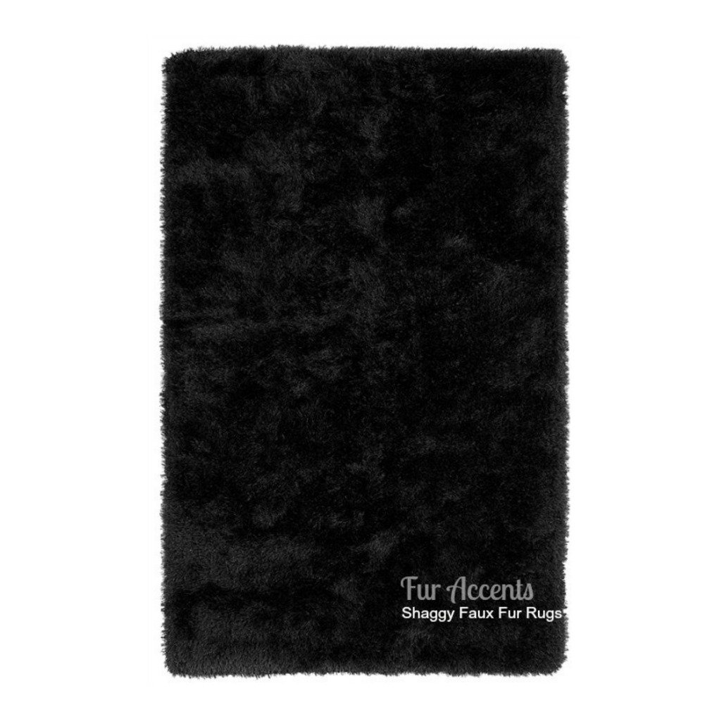 Fur Accents 3x5 Black Rectangle Faux Sheepskin Rug