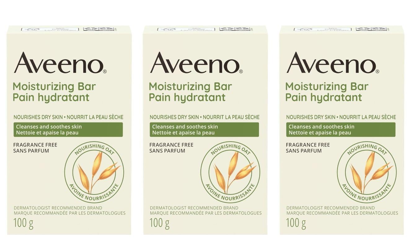 Aveeno Bar Dry Size 3.5 Ounce Aveeno Moisturizing Bar For Dry Skin (Pack of 3)