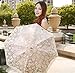 MiiHome Ladies Umbrella Lace Parasol Folding Umbrella Sun Shade Anti-uv (Yellow)