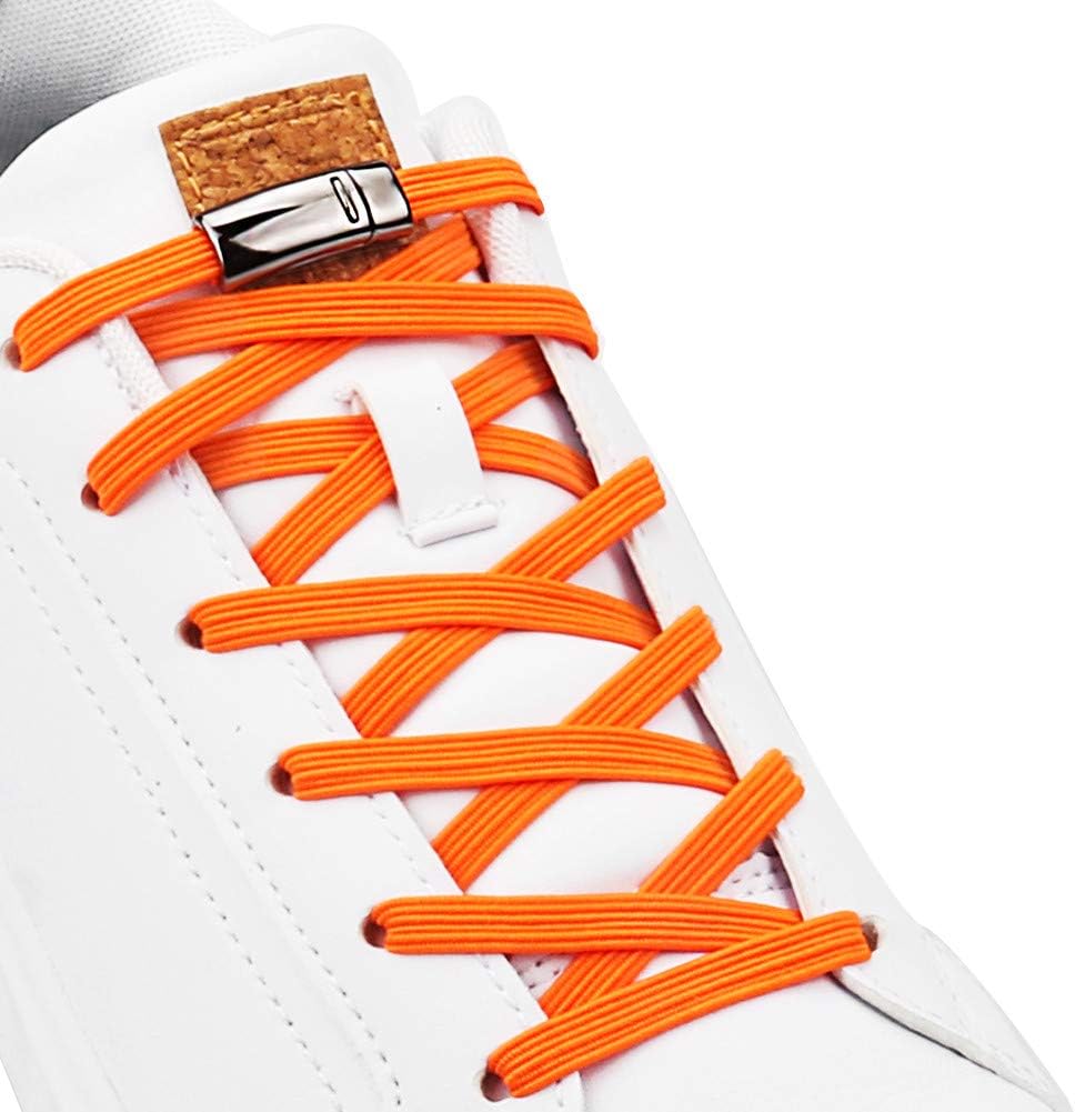 Aiboxin Upgraded Version No Tie Elastic Shoelaces, with Magnetic laces Lock - One Size Fits All Adult and Kids Shoes