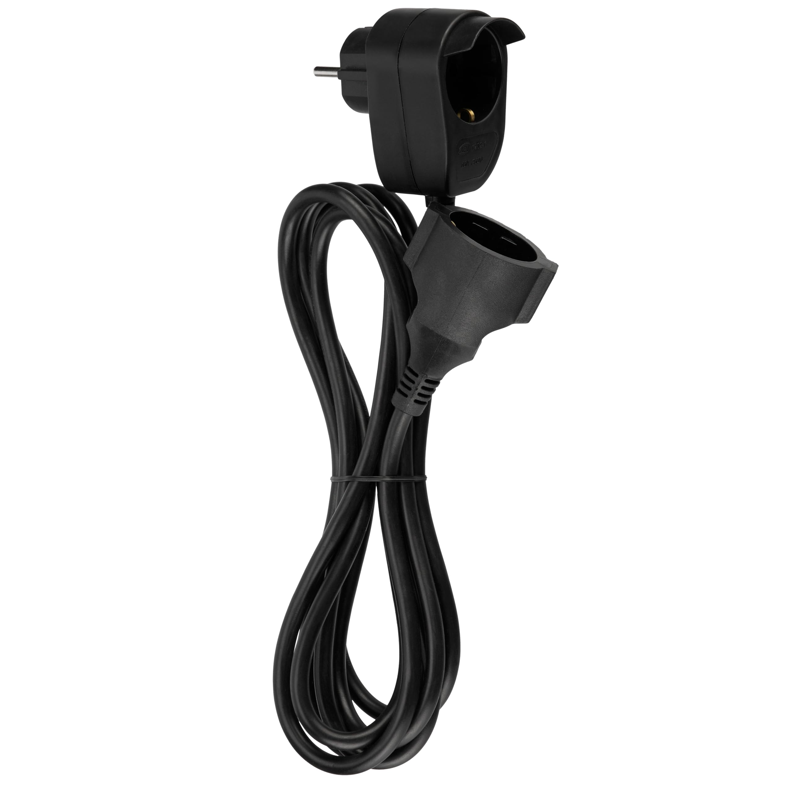 REV PowerSplit Extension Cable 3 m Black Maintains Stationary Socket