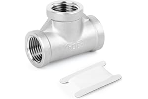TAISHER 1PCS 304 Stainless Steel Tee Pipe Fittings, 3" x 3" x 3" NPT Female Pipe Fittings
