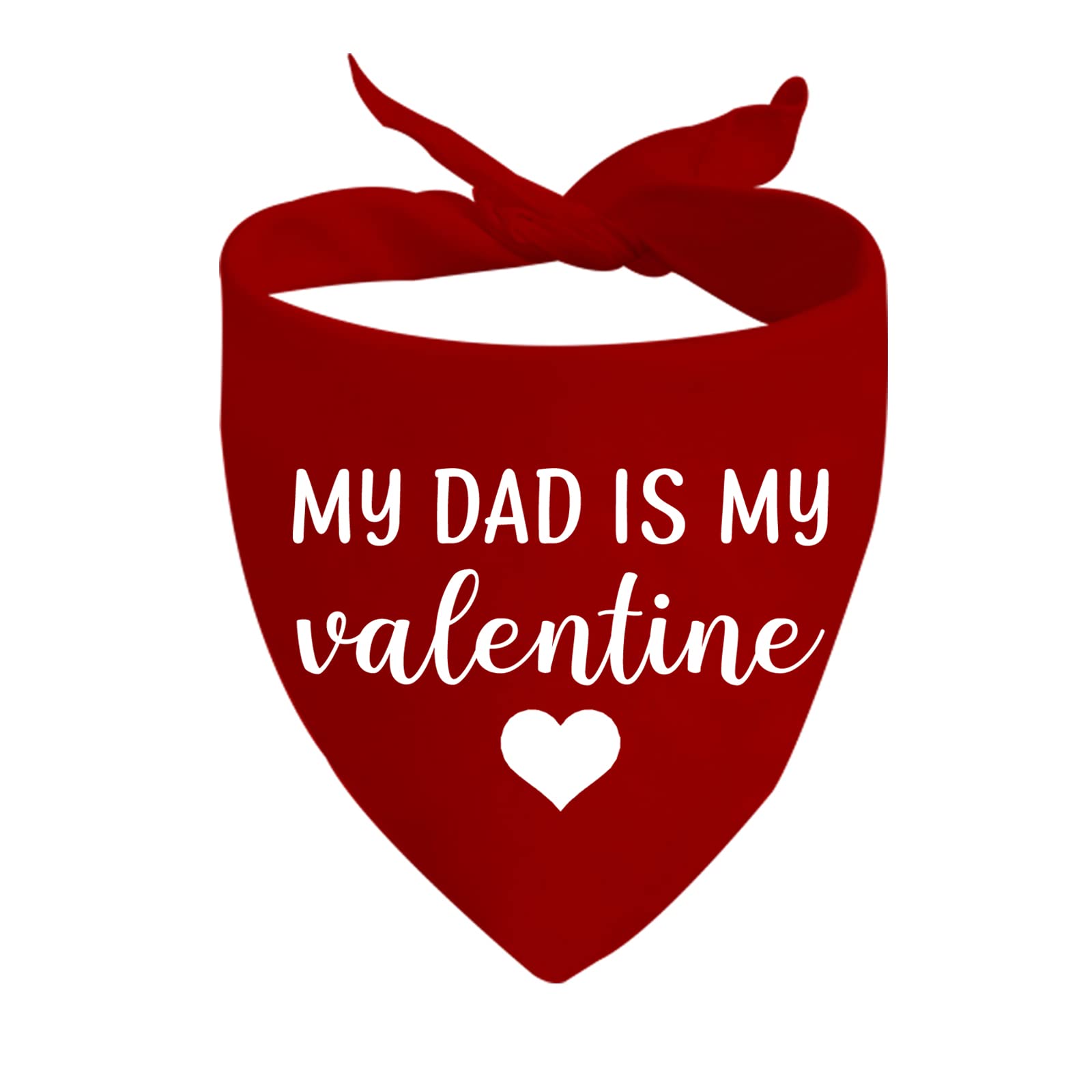 1 Piece My Mom/Dad Is My Valentine Dog Bandana Valentine's Day Dog Bandana Gift (Dad Is My Valentine D)