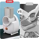 Tugeem Electric Cheese Grater USB Rechargeable Vegetable Spiralizer 3 Blades view 2