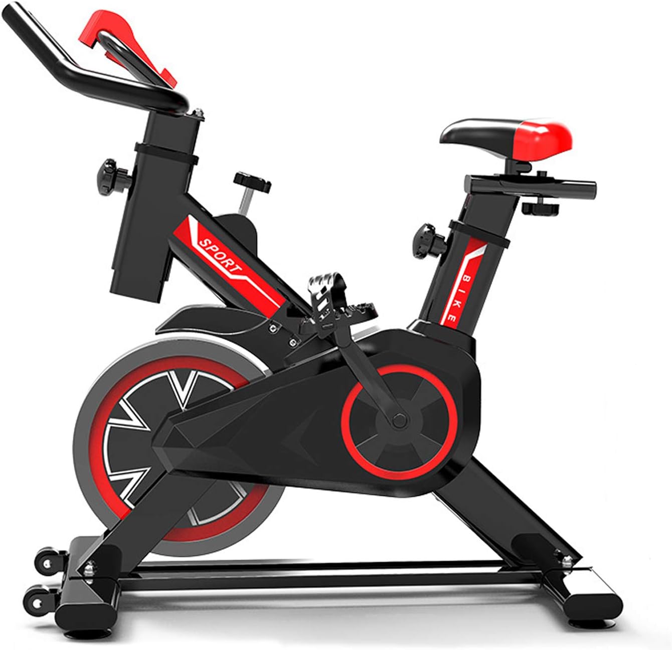 Sports Exercise Bike, Upright Exercise Bikes, Adjustable, Easy to Move