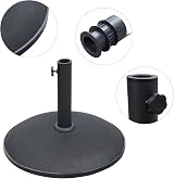 RAM ONLINE 10kg Concrete Round Parasol Base Weight Stand Patio Outdoor Black view 2