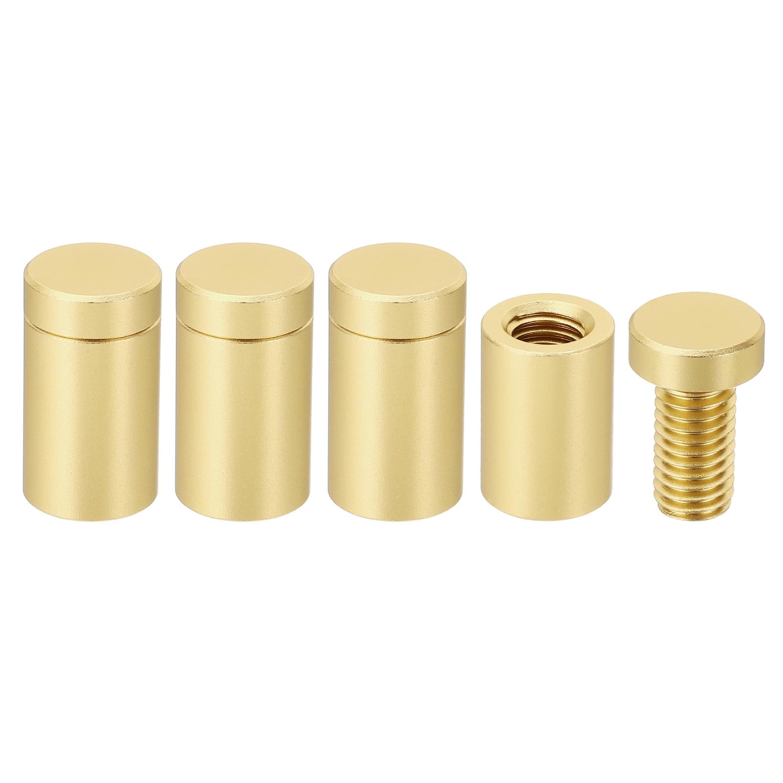 PATIKIL 1/2 x 0.9 inch Sign Standoff Screws, 4 Pcs Stainless Steel Wall Standoff Mounting Hardware Advertising Glass Nail for Hanging Acrylic Picture Frame Acrylic Panel, Rose Gold