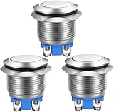 Gebeldet 19mm Metal Push Button Switch Momentary 2A 12V 24V 125V 250V IP65 view 1