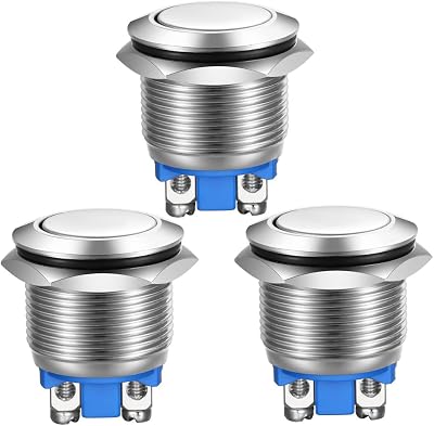 Gebeldet 19mm Metal Push Button Switch Momentary 2A 12V 24V 125V 250V IP65